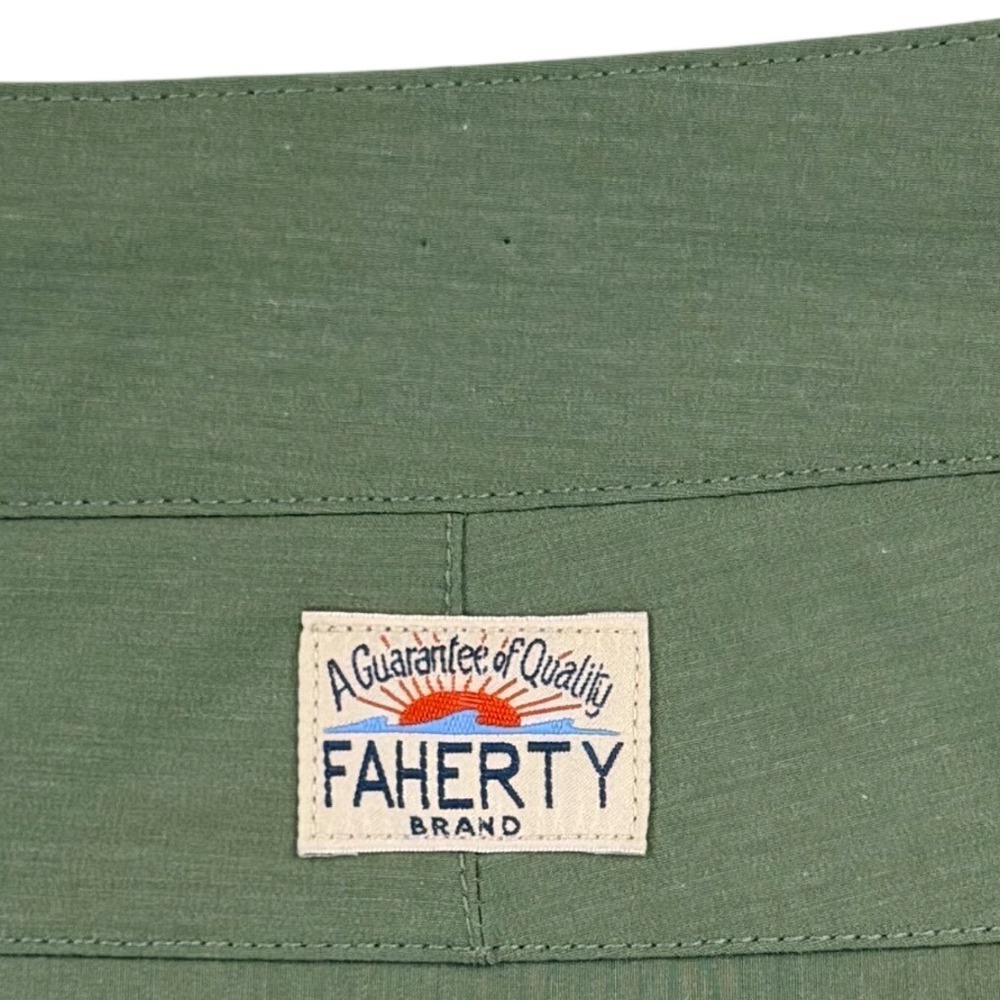 Faherty Shorts Men 40 Green All Day Hybrid Performance Stretch Drawstring Chino - Picture 7 of 11